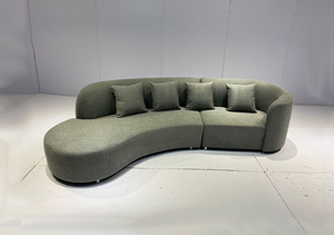 现代轻奢、意式极简 弧形创意设计师沙发 【总长3.2米】