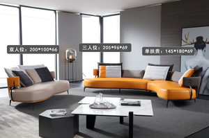 高端科技布沙发组合现代简约北欧沙发8908