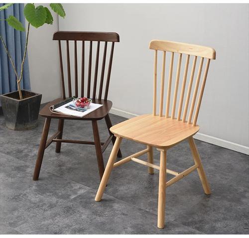 实木餐椅北欧温莎椅轻奢椅现代简约家用凳子靠背椅餐桌木椅子
